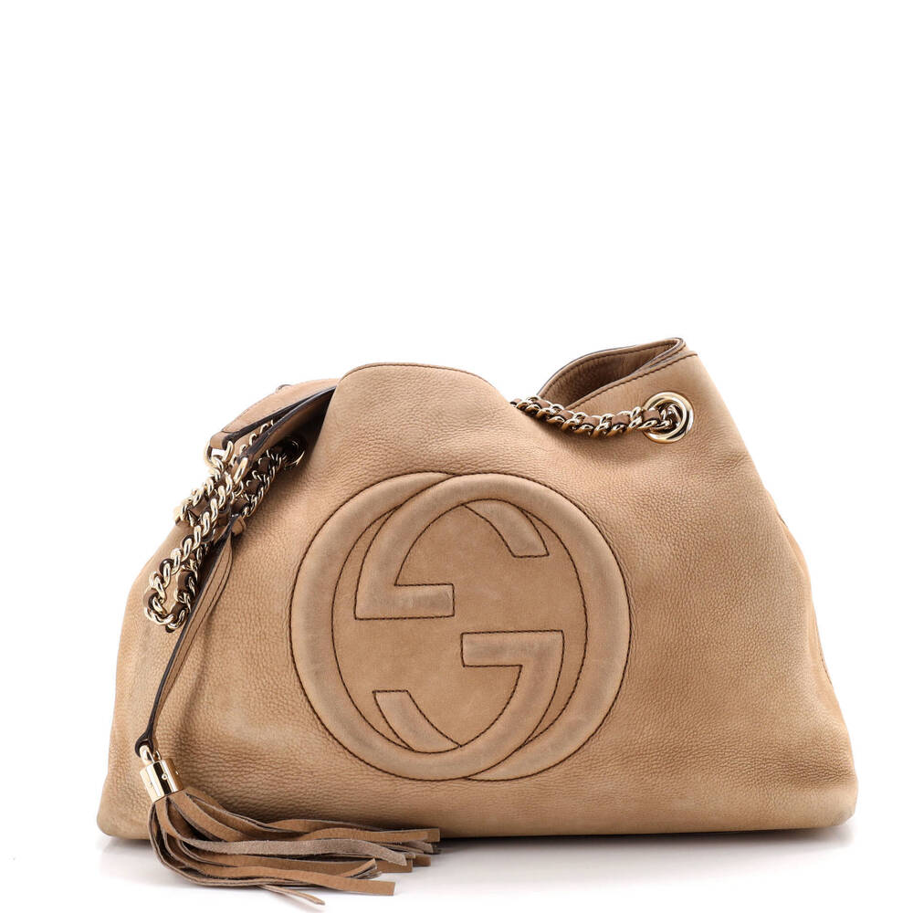 Gucci Medium Soho Chain Strap Shoulder Bag Nubuck